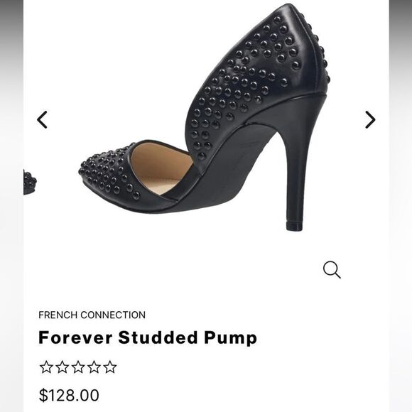 French Connection ‘Forever’ Black Studded Pumps – Size 10 - Picture 2 of 15